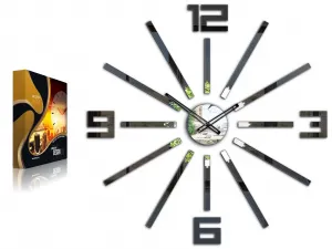 ModernClock 3D nalepovacie hodiny Big Sheen čierne