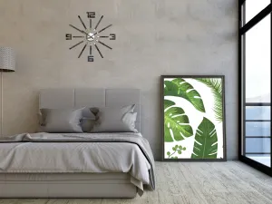 ModernClock 3D nalepovacie hodiny Big Sheen čierne
