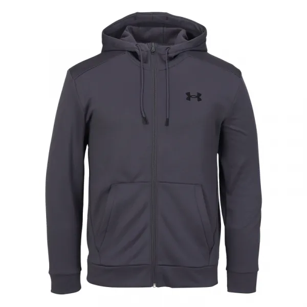 Pánska zateplená tréningová mikina so zipsom UNDER ARMOUR UA Armour Fleece FZ Hoodie-GRY