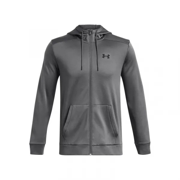 Pánska zateplená tréningová mikina so zipsom UNDER ARMOUR UA Armour Fleece FZ Hoodie-GRY