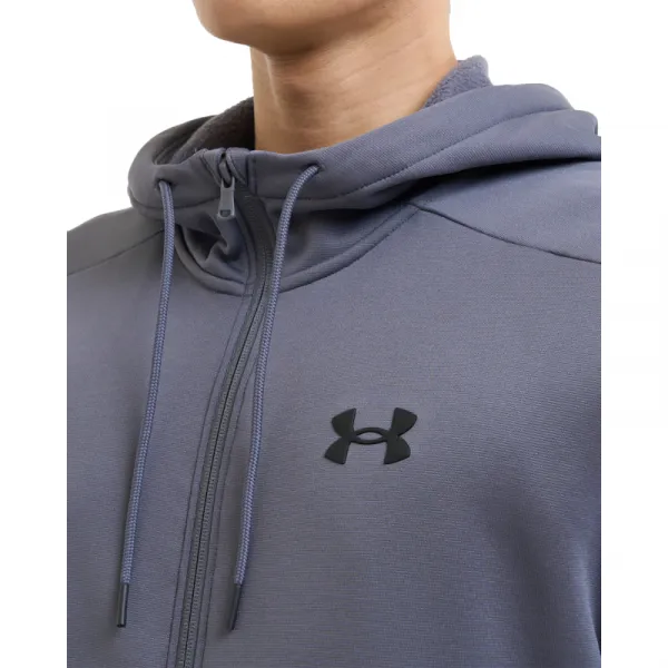 Pánska zateplená tréningová mikina so zipsom UNDER ARMOUR UA Armour Fleece FZ Hoodie-GRY