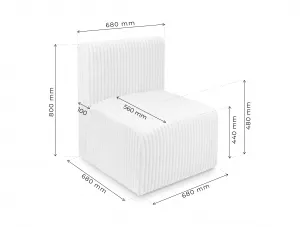 SMART MODULAR SOFA Prevedenie: Stredový modul