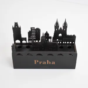 Drevený držiak na perá - Praha
