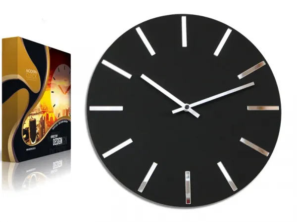 ModernClock Nástenné hodiny Diamond čierne