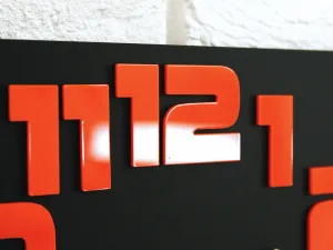 ModernClock Nástenné hodiny Logic čierno-oranžové