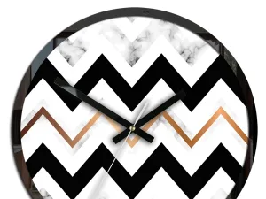 ModernClock Nástenné hodiny Marble čiernobiele