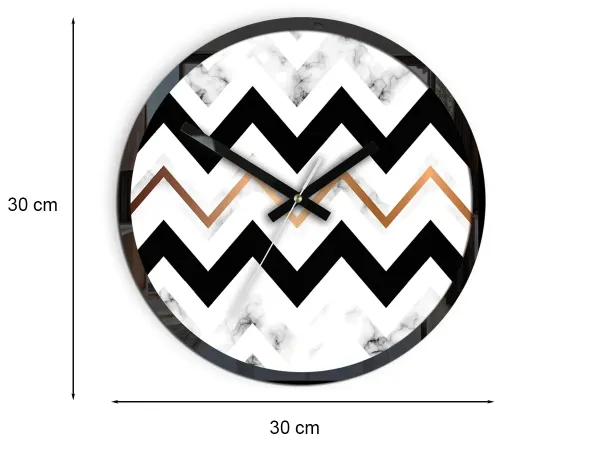 ModernClock Nástenné hodiny Marble čiernobiele
