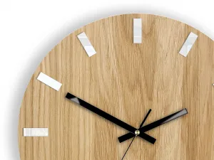 ModernClock Nástenné hodiny Jednoduché Dubové hnedé