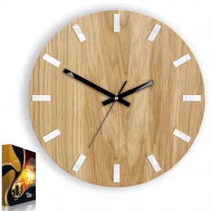ModernClock Nástenné hodiny Jednoduché Dubové hnedé