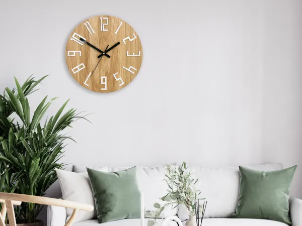 ModernClock Nástenné hodiny Tenké Dub hnedo-čierne