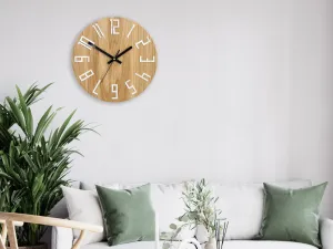 ModernClock Nástenné hodiny Tenké Dub hnedo-čierne
