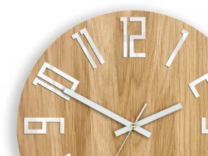 ModernClock Nástenné hodiny tenké Dub svetle hnedé