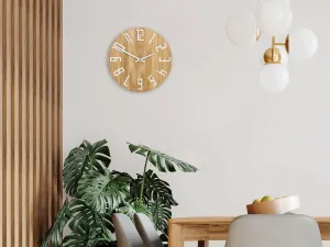 ModernClock Nástenné hodiny tenké Dub svetle hnedé