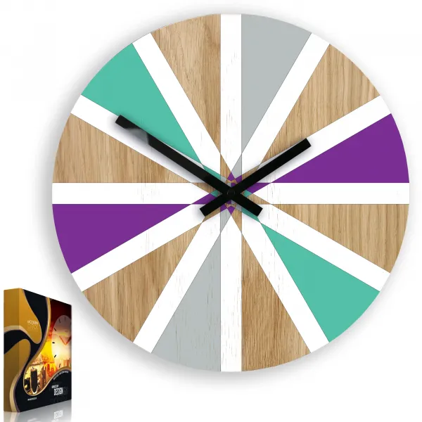 ModernClock Nástenné hodiny Vento farebné