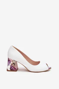 Boto Kožené lodičky s ozdobným opätkom Lewski Shoes
