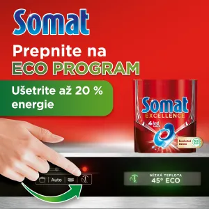 SOMAT Excellence 4in1 Kapsuly do umývačky 50 kusov