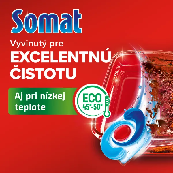 SOMAT Excellence 4in1 Kapsuly do umývačky 50 kusov