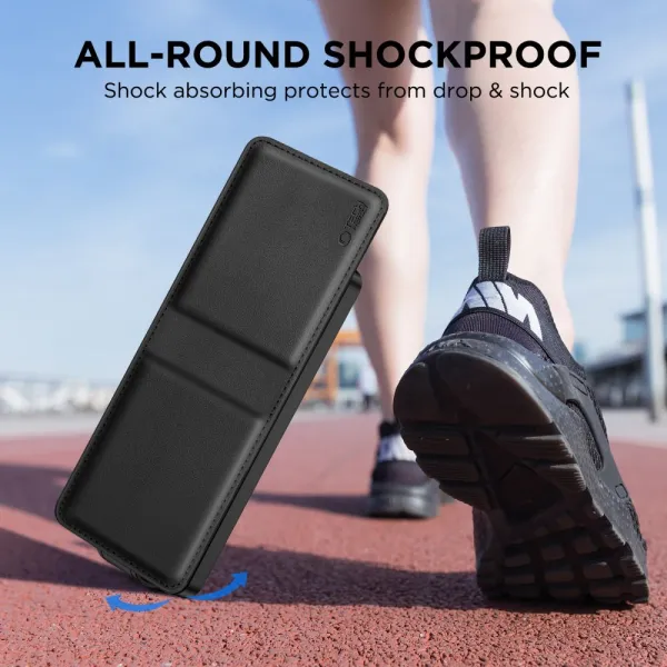 Tech-Protect Wallet knižkové puzdro Samsung Galaxy Z Flip 7, čierne