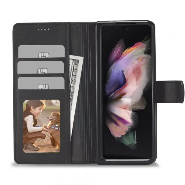 Tech-Protect Wallet knižkové puzdro Samsung Galaxy Z Fold 7, čierne