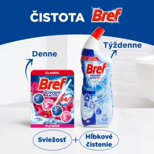 Bref Power Aktiv Flower tuhý WC blok 4 x 50 g 1bal