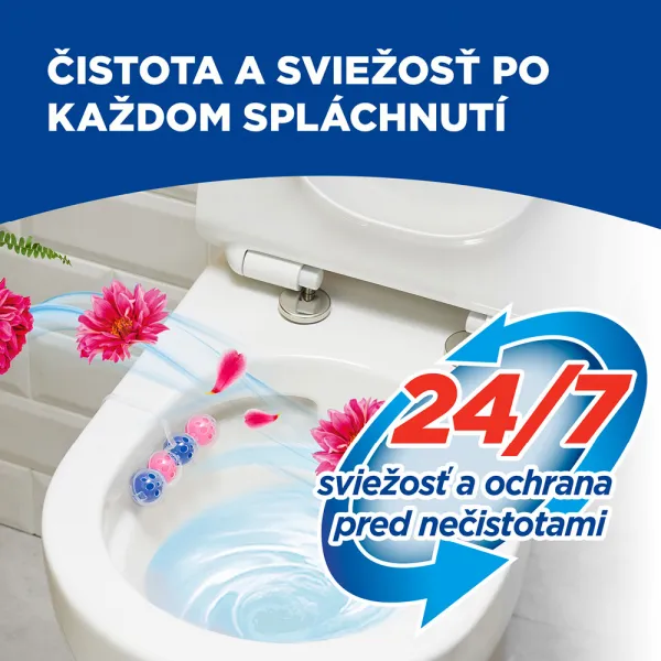 Bref Power Aktiv Flower tuhý WC blok 4 x 50 g 1bal