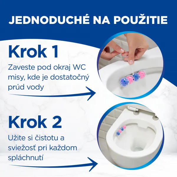 Bref Power Aktiv Flower tuhý WC blok 4 x 50 g 1bal