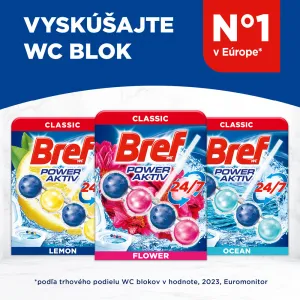 Bref Power Aktiv Flower tuhý WC blok 4 x 50 g 1bal