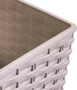 ProsperPlast Kvetináč RATO LOW s vkladom | mocca 40 cm