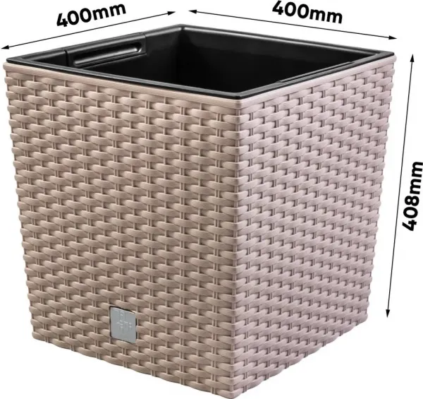ProsperPlast Kvetináč RATO LOW s vkladom | mocca 40 cm