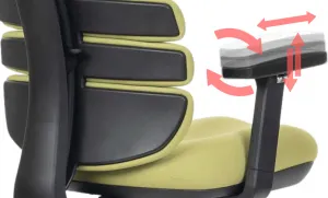 MERCURY Ergonomická kancelárska stolička SPINE zelená, s opierkou hlavy