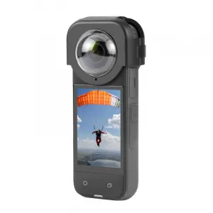 PULUZ Optical Glass ochranný kryt na objektív na Insta360 X4, čierny (PU975)