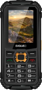 EVOLVEO StrongPhone Q1, vodotěsný odolný Dual SIM telefon, černo-oranžový