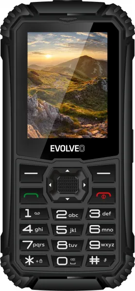 EVOLVEO StrongPhone Q1, vodotěsný odolný Dual SIM telefon, černý