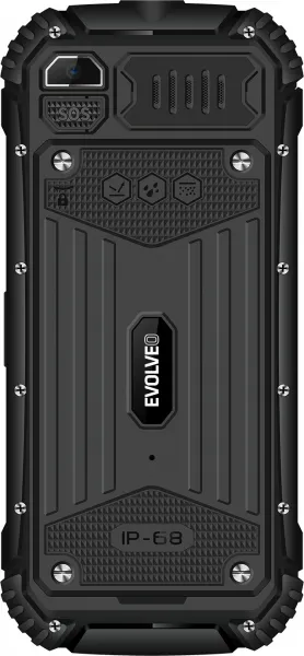 EVOLVEO StrongPhone Q1, vodotěsný odolný Dual SIM telefon, černý