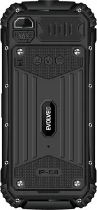EVOLVEO StrongPhone Q1, vodotěsný odolný Dual SIM telefon, černý