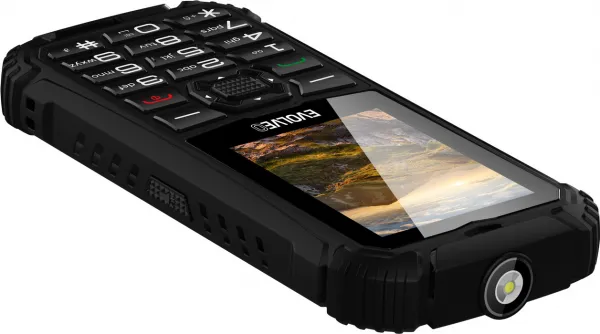 EVOLVEO StrongPhone Q1, vodotěsný odolný Dual SIM telefon, černý