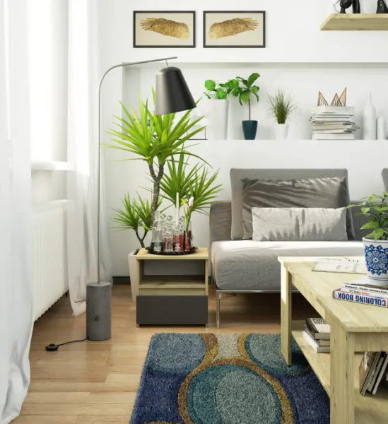 Ak furniture Noční stolek CL1 40 cm dub artisan/grafitově šedý