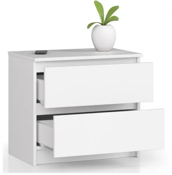Ak furniture Komoda Liv 60 cm biela