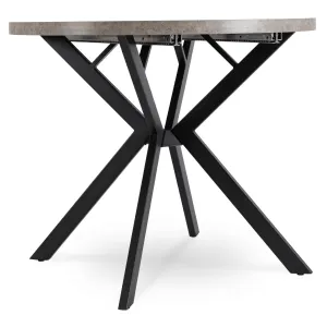 JAKS Okrúhly rozkladací stôl 80 - 160 cm betón čierny Dorian