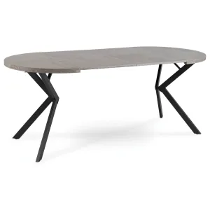 JAKS Okrúhly rozkladací stôl 80 - 160 cm betón čierny Dorian