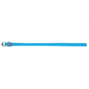 Okrúhly kožený obojok modrý, Obvod krku: 20-25cm, šírka obojku: 6mm