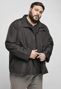 Nylon crepe jacket with double pocket black