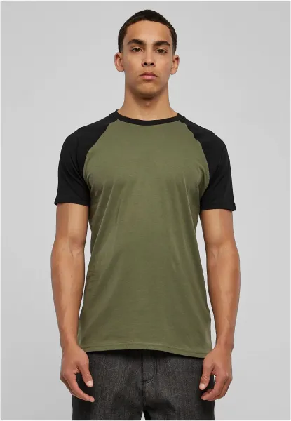 Raglan contrast t-shirt olv/bl