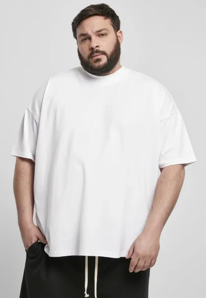 Oversized T-shirt with neckline and neck white