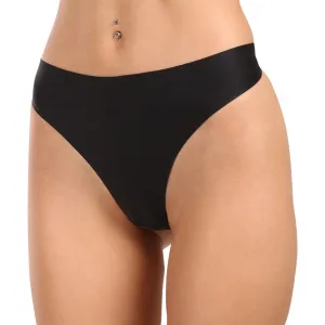 6PACK dámske tangá Gaubert bezšvová čierná (GBTW-954) S/M