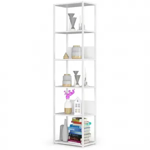 Ak furniture Regál Barna 50 cm bílý