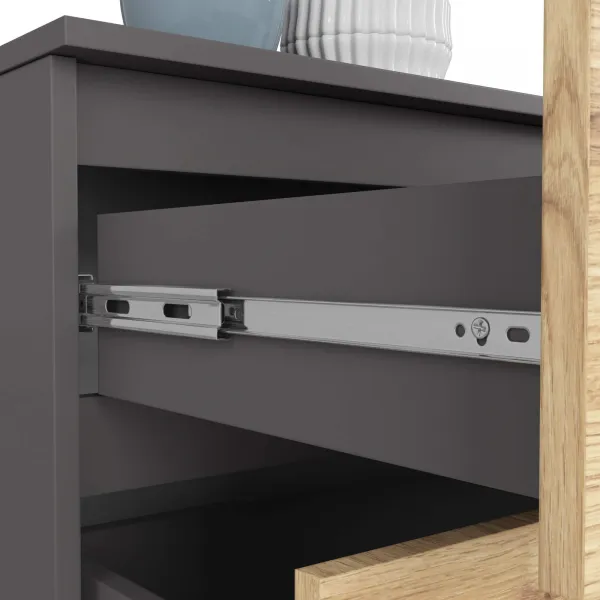 Ak furniture Komoda Kuba 160 cm grafit/dub artisan