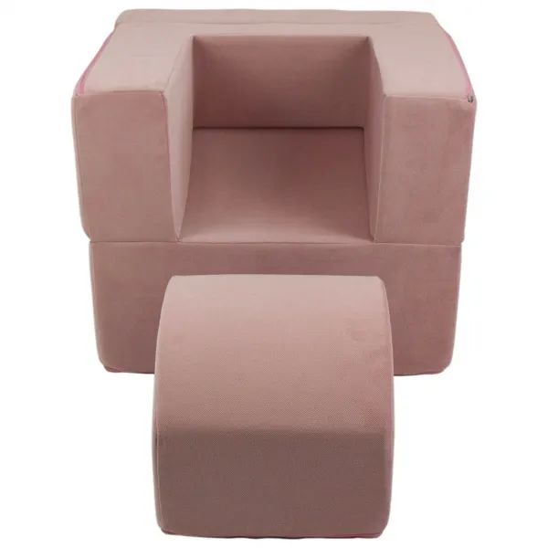 Vell Detské rozkladacie kreslo-leňoška pink