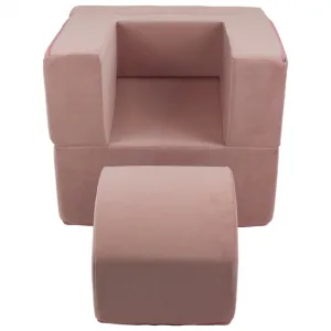 Vell Detské rozkladacie kreslo-leňoška pink