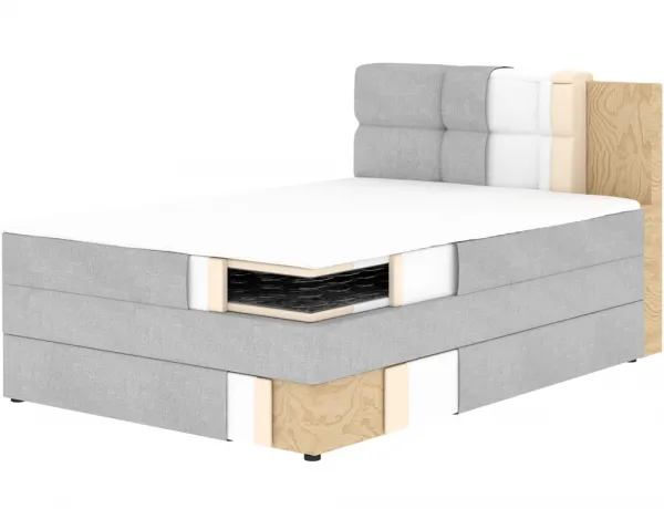 ArtElta Jednolôžková posteľ KASPED Boxspring | 120 x 200 cm Farba: Royal 01